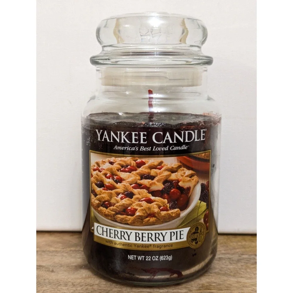 Yankee Candle CHERRY BERRY PIE Large Jar 22 oz RARE Food & Spice Collection HTF